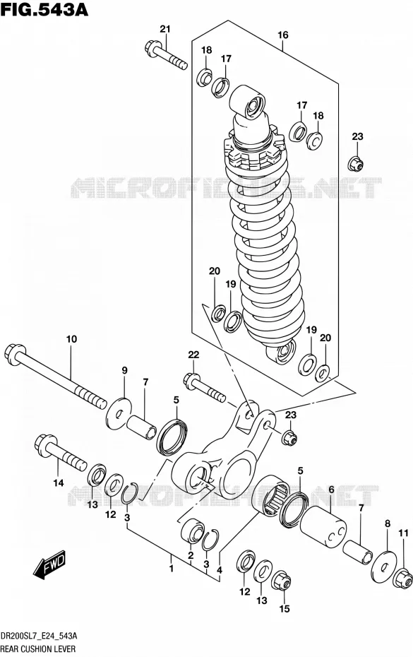 SHOCK ABSORBER LINKAGE Suzuki MOTO 200 DR 2017  DR200S L7 (E24)