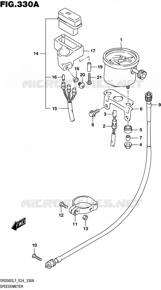 SPEEDOMETER Suzuki MOTO 200 DR 2017  DR200S L7 (E24)
