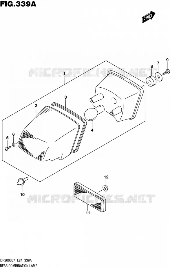 TAIL LIGHT ASSY Suzuki MOTO 200 DR 2017  DR200S L7 (E24)