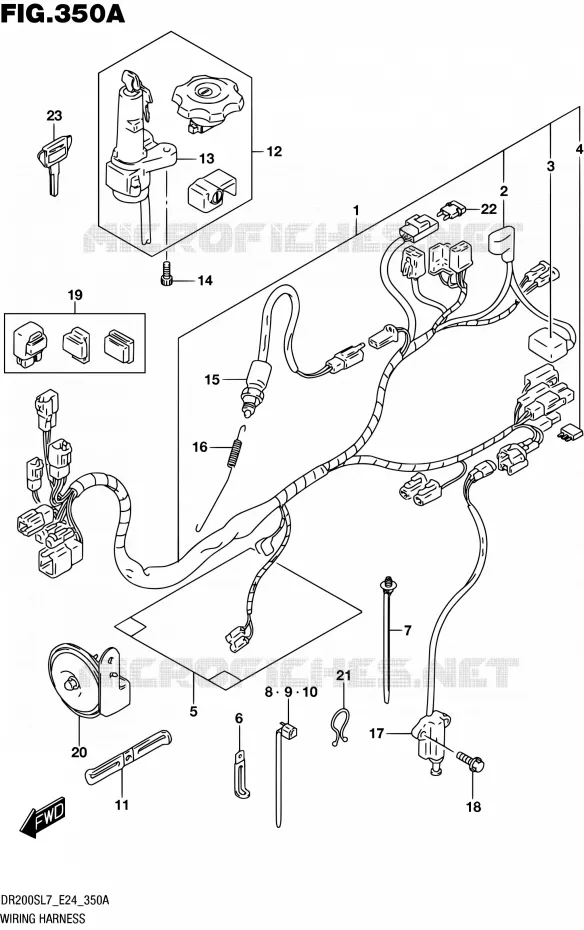 WIRING HARNESS Suzuki MOTO 200 DR 2017  DR200S L7 (E24)