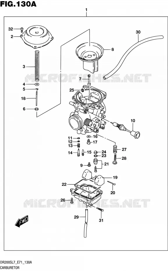 CARBURETOR Suzuki MOTO 200 DR 2017  DR200S L7 (E71)