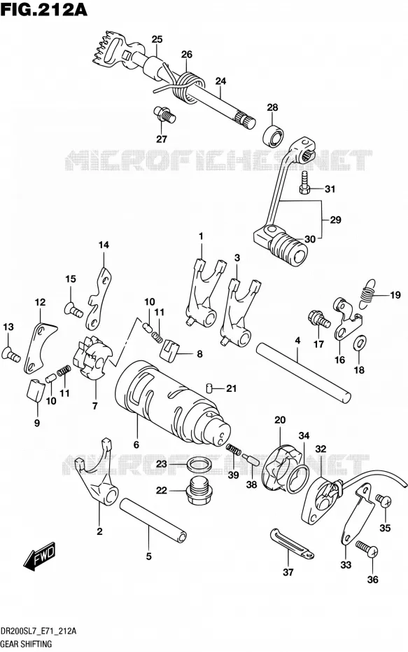 GEAR SHIFTING ASSY Suzuki MOTO 200 DR 2017  DR200S L7 (E71)