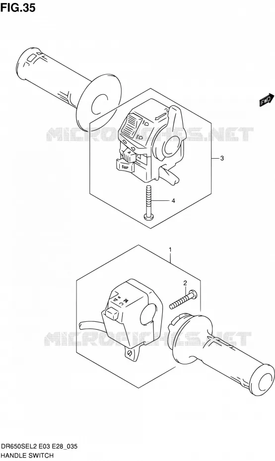 SWITCHES Suzuki MOTO 650 DR 2012  DR650SE L2 (E03,E28,E33)
