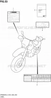 LABEL (DR650SEL4 E03) for Suzuki DR 650 2014
