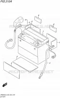 BATTERY for Suzuki DR 650 2015