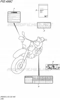 LABEL (DR650SEL5 E33) for Suzuki DR 650 2015