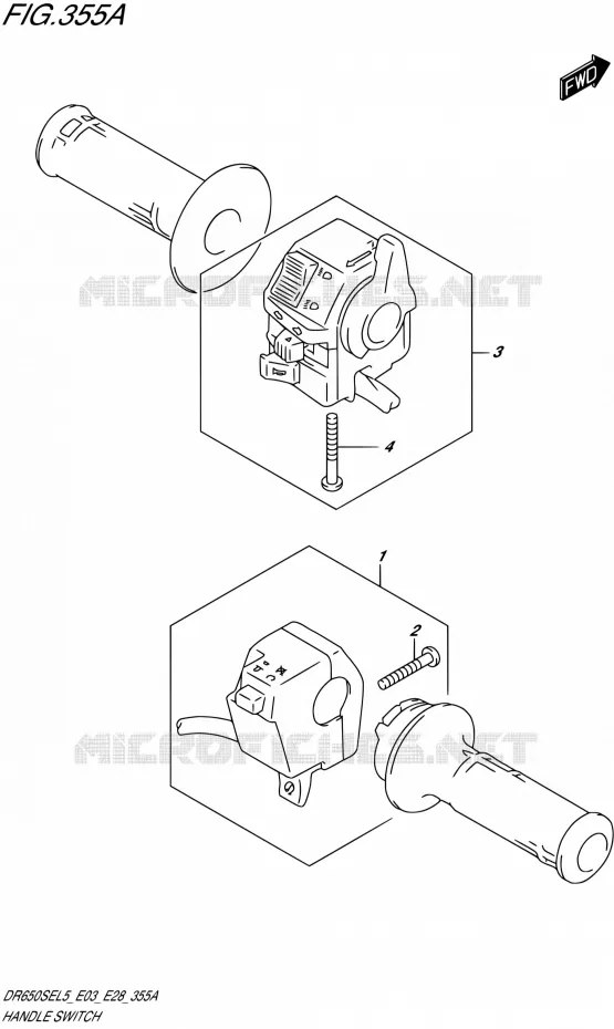 SWITCHES Suzuki MOTO 650 DR 2015  DR650SE L5 (E03,E28,E33)