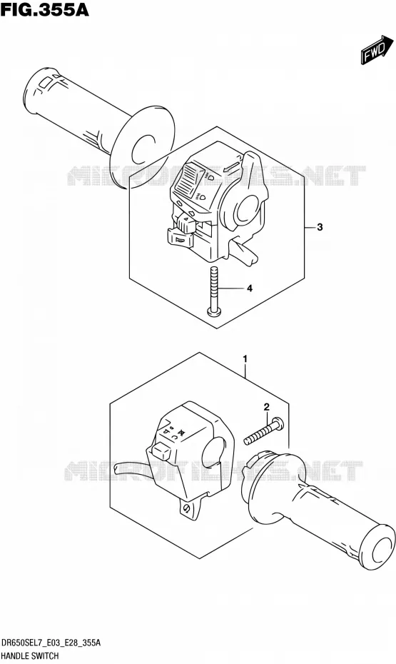 SWITCHES Suzuki MOTO 650 DR 2017  DR650SE L7 (E03,E28,E33)