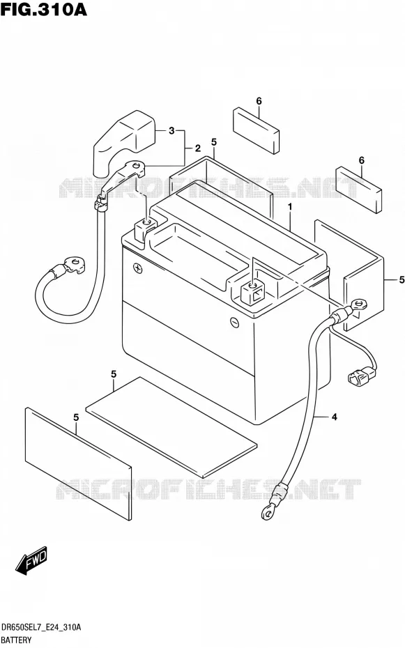 BATTERY Suzuki MOTO 650 DR 2017  DR650SE L7 (E24)