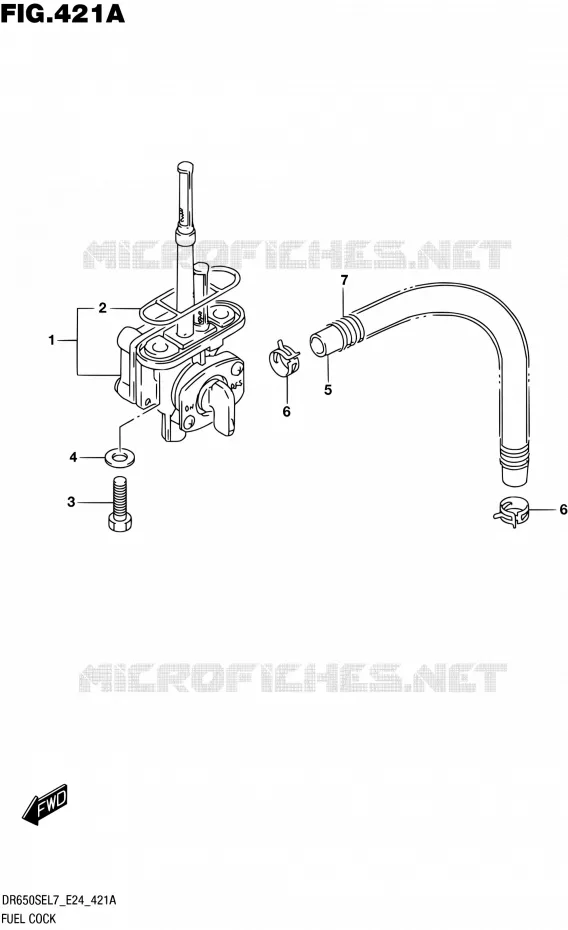 FUEL COCK Suzuki MOTO 650 DR 2017  DR650SE L7 (E24)