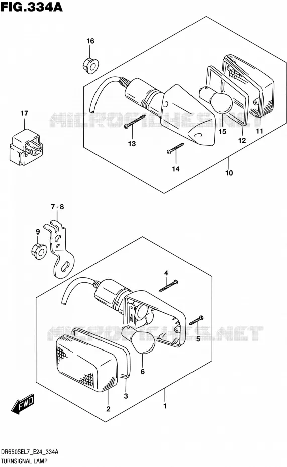 INDICATORS Suzuki MOTO 650 DR 2017  DR650SE L7 (E24)