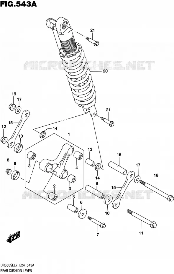 SHOCK ABSORBER LINKAGE Suzuki MOTO 650 DR 2017  DR650SE L7 (E24)