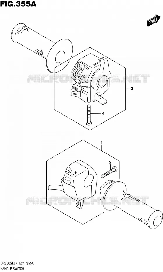 SWITCHES Suzuki MOTO 650 DR 2017  DR650SE L7 (E24)
