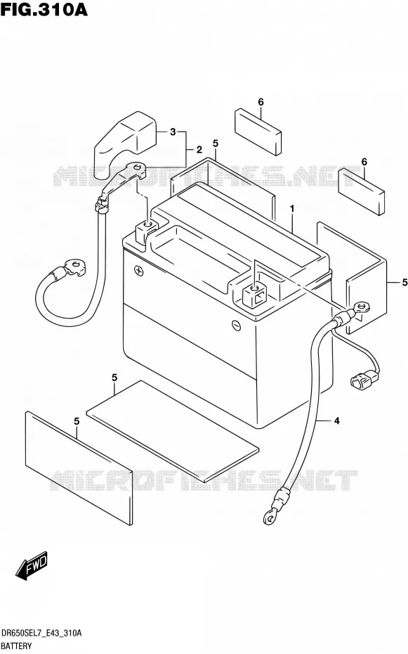 BATTERY Suzuki MOTO 650 DR 2017  DR650SE L7 (E43)