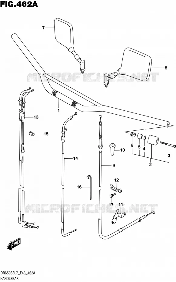 HANDLEBAR Suzuki MOTO 650 DR 2017  DR650SE L7 (E43)