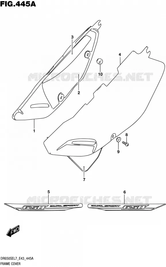 REAR FAIRING Suzuki MOTO 650 DR 2017  DR650SE L7 (E43)
