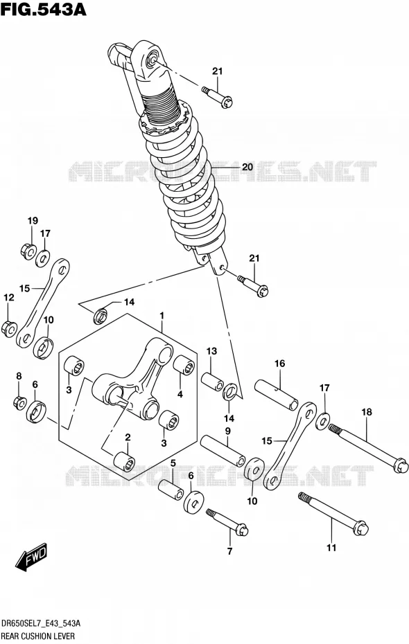 SHOCK ABSORBER LINKAGE Suzuki MOTO 650 DR 2017  DR650SE L7 (E43)