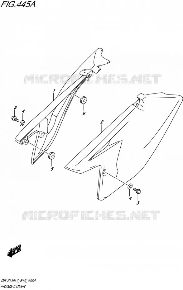 REAR FAIRING Suzuki MOTO 125 DR-Z 2017  DR-Z125 L7 (E19)
