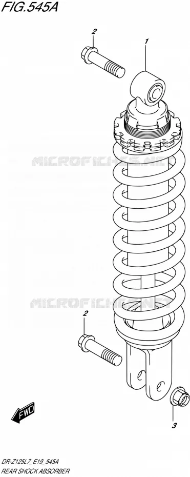REAR SHOCK ABSORBER Suzuki MOTO 125 DR-Z 2017  DR-Z125 L7 (E19)