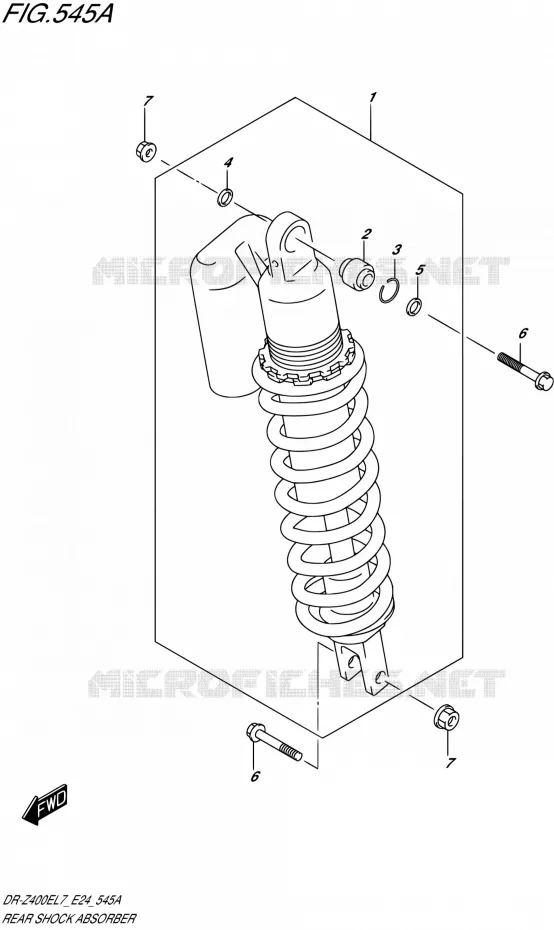 REAR SHOCK ABSORBER Suzuki MOTO 400 DR-Z 2017  DR-Z400E L7 (E24)