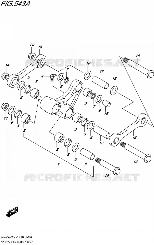 SHOCK ABSORBER LINKAGE Suzuki MOTO 400 DR-Z 2017  DR-Z400E L7 (E24)