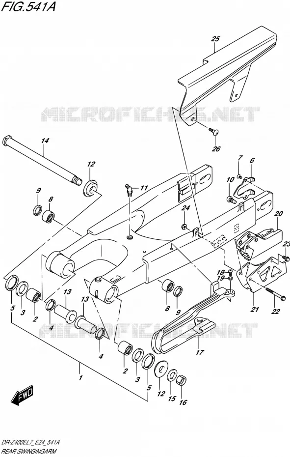 SWINGARM Suzuki MOTO 400 DR-Z 2017  DR-Z400E L7 (E24)