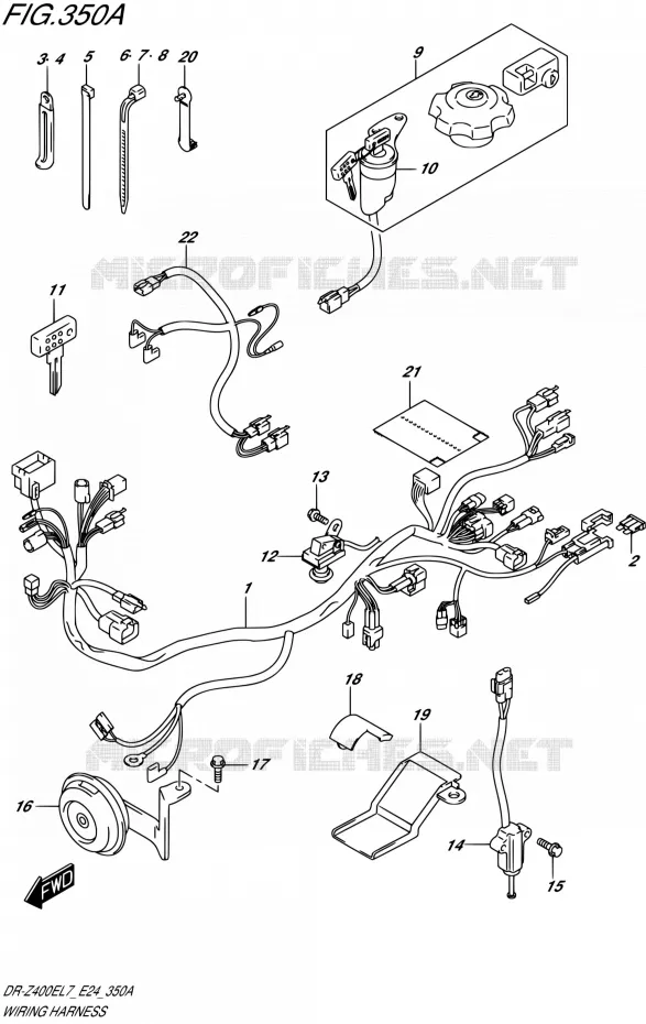 WIRING HARNESS Suzuki MOTO 400 DR-Z 2017  DR-Z400E L7 (E24)