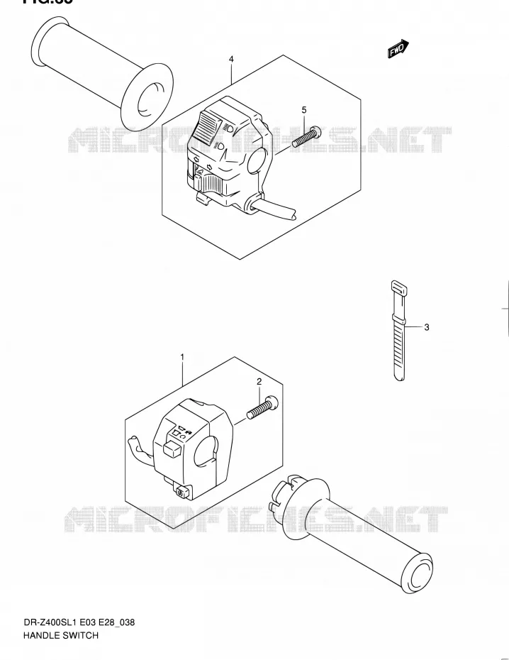 SWITCHES Suzuki MOTO 400 DR-Z 2011  DR-Z400S L1 (E03,E28,E33)