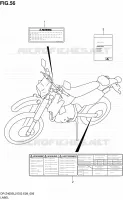 LABEL (DR Z400SL2 E28) for Suzuki DR-Z 400 2012