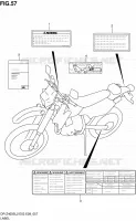 LABEL (DR Z400SL2 E33) for Suzuki DR-Z 400 2012