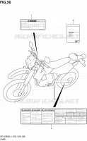 LABEL (DR Z400SL4 E28) for Suzuki DR-Z 400 2014