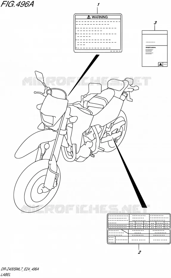 LABEL Suzuki MOTO 400 DR-ZSM 2017  DR-Z400SM L7 (E24)