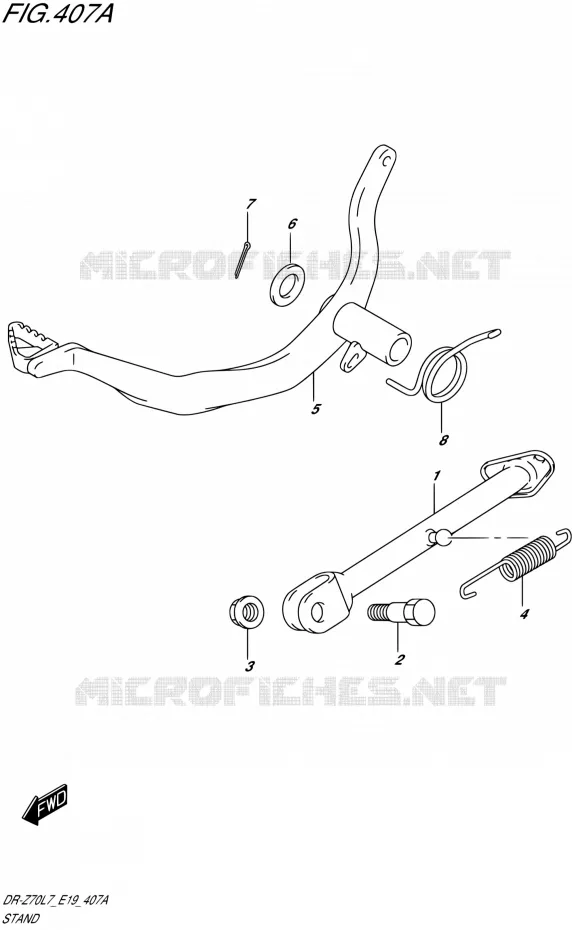 STAND Suzuki MOTO 70 DR-Z 2017  DR-Z70 L7 (E19)