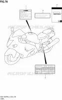 LABEL (GSX1300RAL4 E02) for Suzuki HAYABUSA 1300 2014