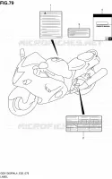 LABEL (GSX1300RAL4 E19) for Suzuki HAYABUSA 1300 2014