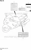 LABEL (GSX1300RAL4 E19) for Suzuki HAYABUSA 1300 2014