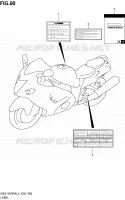 LABEL (GSX1300RAUFL4 E19) for Suzuki HAYABUSA 1300 2014
