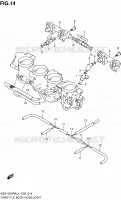 THROTTLE BODY (GSX1300RAL4 E02) for Suzuki HAYABUSA 1300 2014