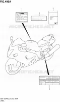LABEL (GSX1300RAZL4 E02) for Suzuki HAYABUSA 1300 2014