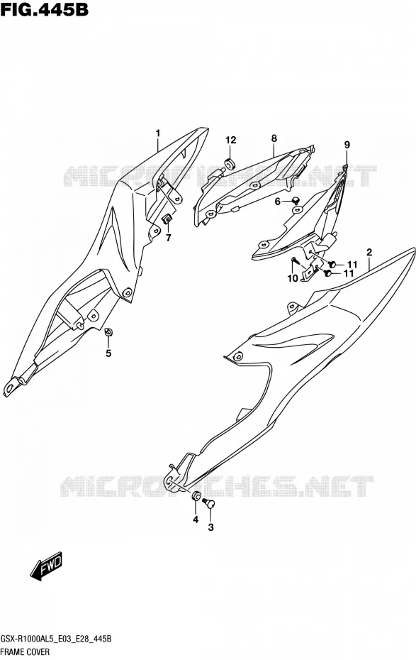REAR FAIRING (ARB,AR4) Suzuki MOTO 1000 GSX-R 2015  GSX-R1000A L5 (E03,E28,E33)