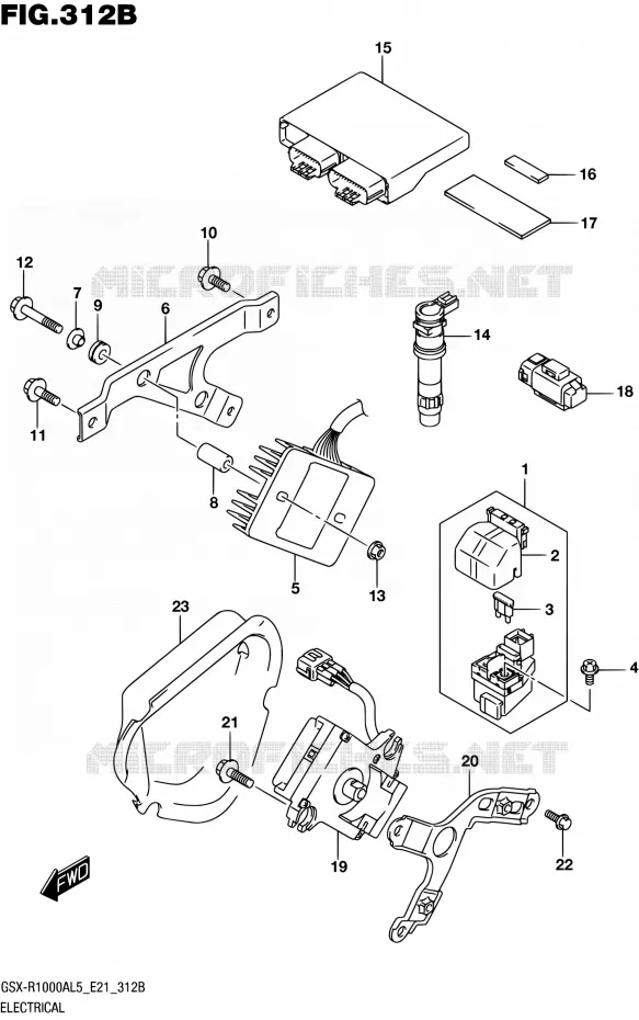 ELECTRICAL (GSX-R1000AUFL5 E21) Suzuki MOTO 1000 GSX-R 2015  GSX-R1000AUF L5 (E21)