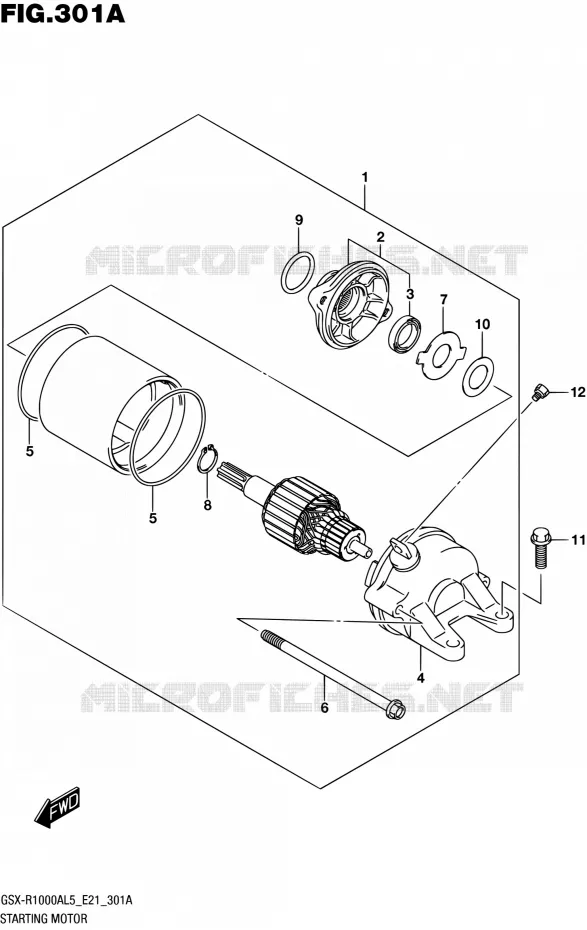 STARTER MOTOR Suzuki MOTO 1000 GSX-R 2015  GSX-R1000AUF L5 (E21)