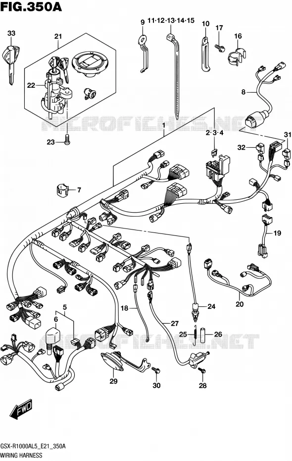 WIRING HARNESS (GSX-R1000AL5 E21) Suzuki MOTO 1000 GSX-R 2015  GSX-R1000AUF L5 (E21)