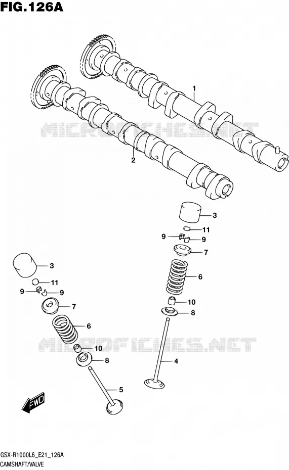 CAMSHAFT - VALVES Suzuki MOTO 1000 GSX-R 2016  GSX-R1000AUF L6 (E21)