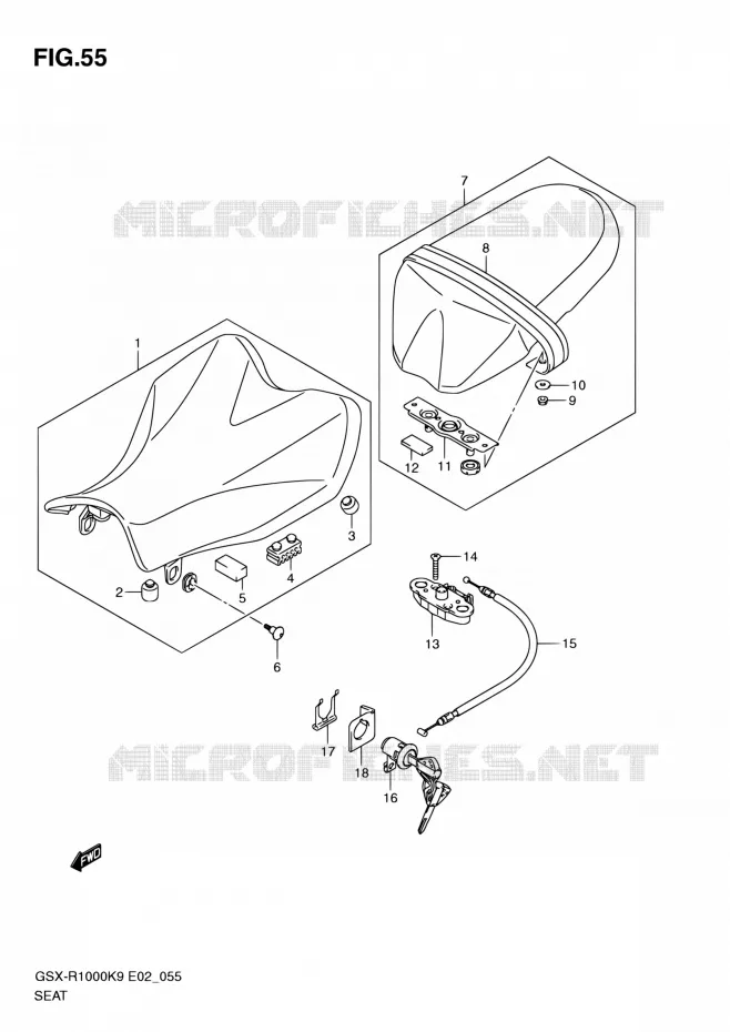 SEAT Suzuki MOTO 1000 GSX-R 2010  GSX-R1000 L0/GSX-R1000Z L0 (E02,E14,E19,E24,E51,P37)