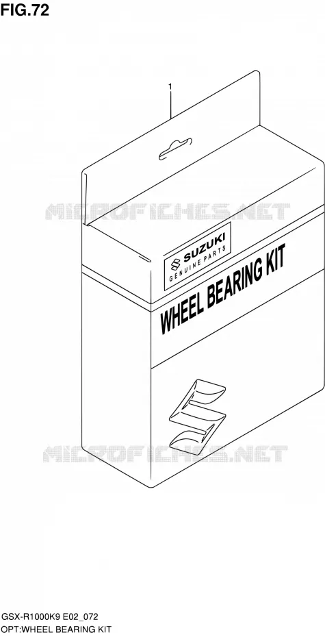 WHEEL BEARING KIT Suzuki MOTO 1000 GSX-R 2010  GSX-R1000 L0/GSX-R1000Z L0 (E02,E14,E19,E24,E51,P37)