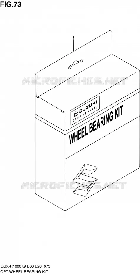 WHEEL BEARING KIT Suzuki MOTO 1000 GSX-R 2010  GSX-R1000 L0/GSX-R1000Z L0 (E03,E28,E33)