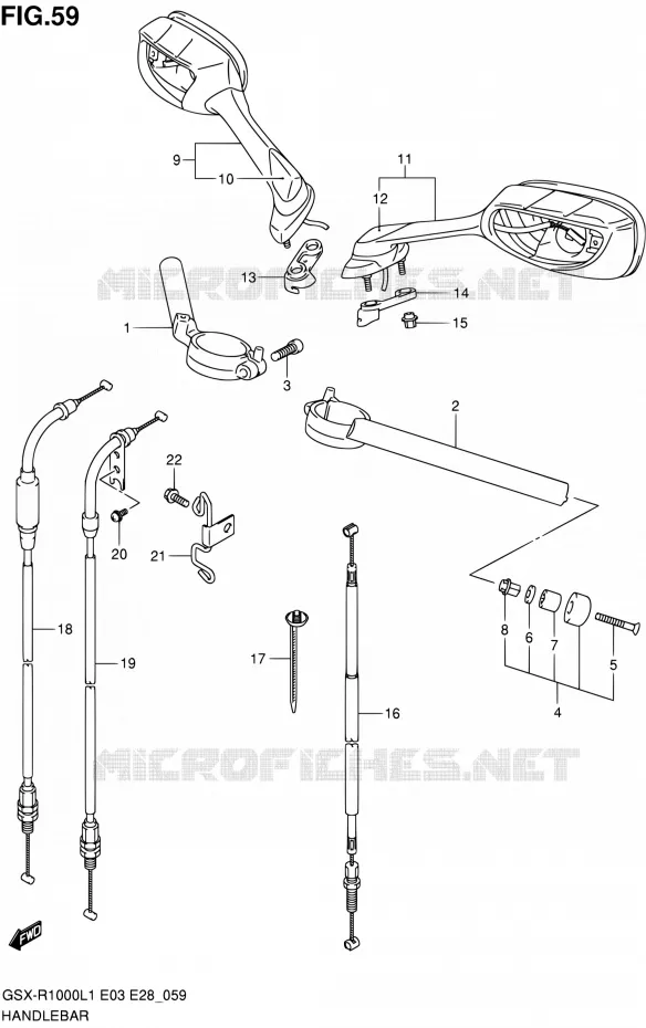HANDLEBAR Suzuki MOTO 1000 GSX-R 2011  GSX-R1000 L1 (E03,E28,E33)