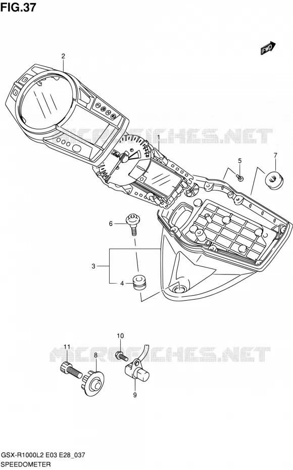SPEEDOMETER (GSX-R1000L2 E28) Suzuki MOTO 1000 GSX-R 2012  GSX-R1000 L2 (E03,E28,E33)