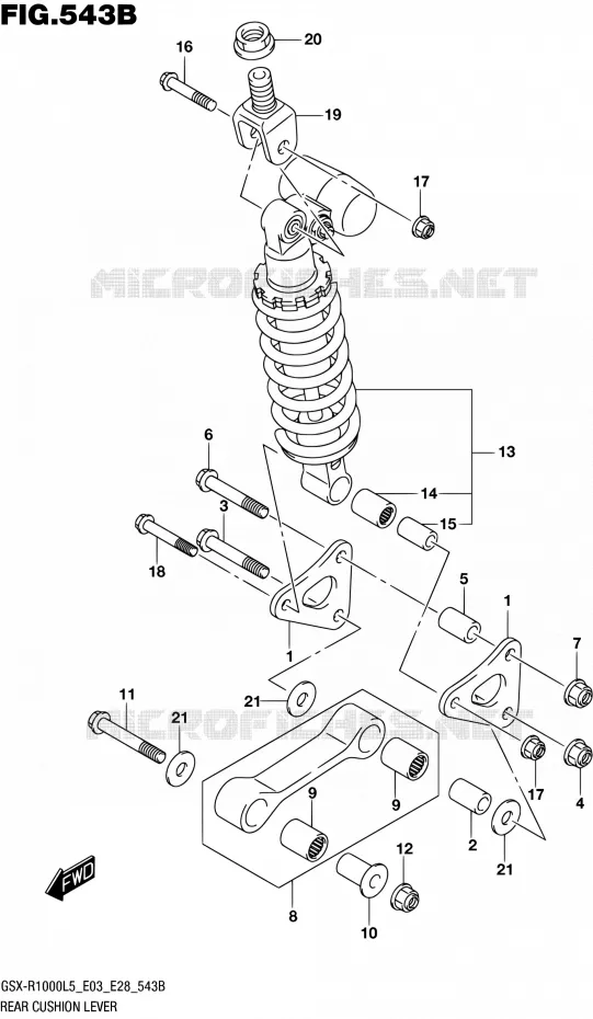 SHOCK ABSORBER LINKAGE (GSX-R1000L5 E28) Suzuki MOTO 1000 GSX-R 2015  GSX-R1000 L5 (E03,E28,E33)